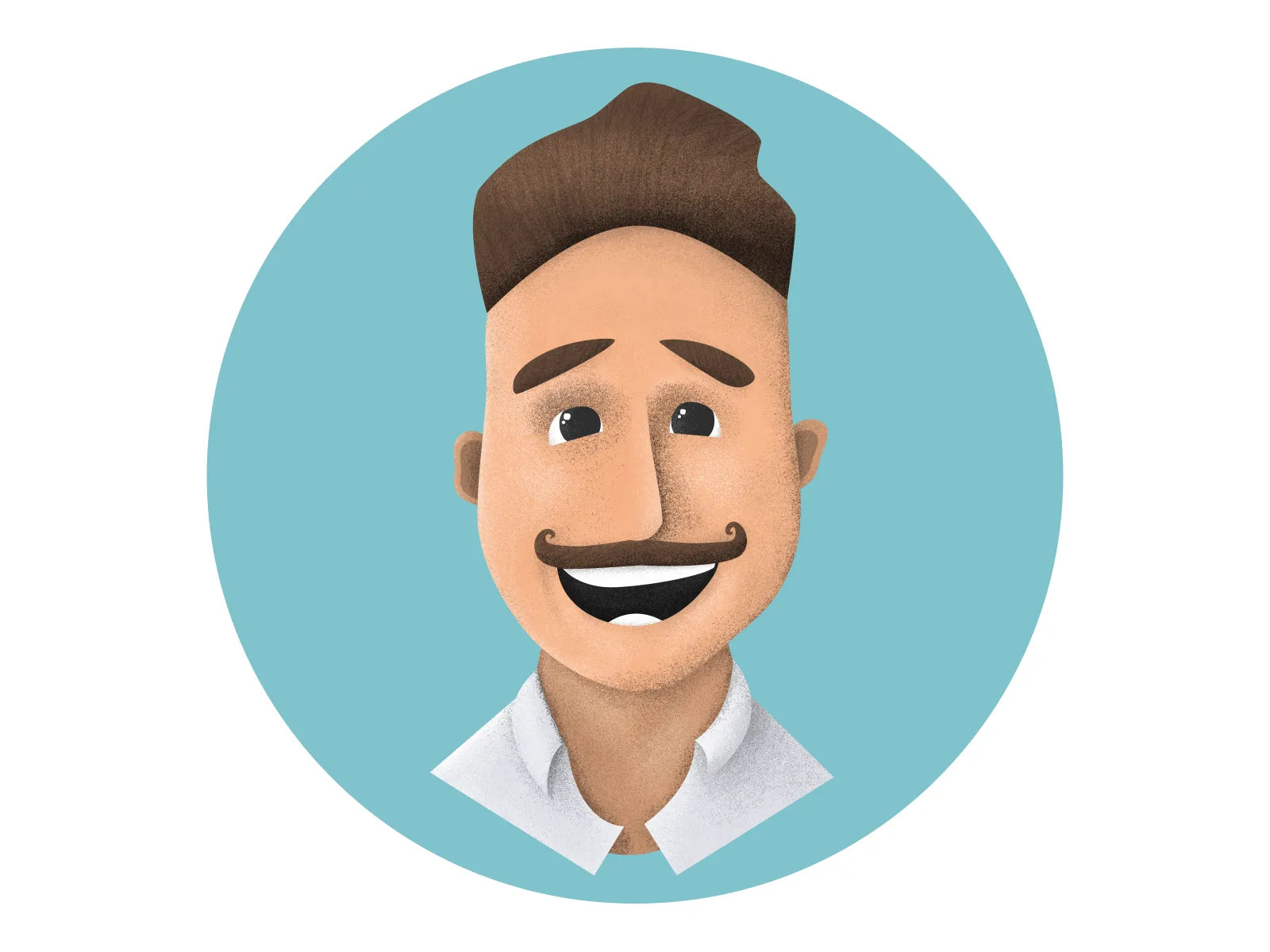 Blocked color layers with shading