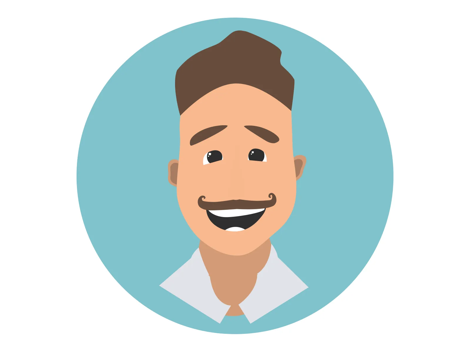 Blocked color layers without shading