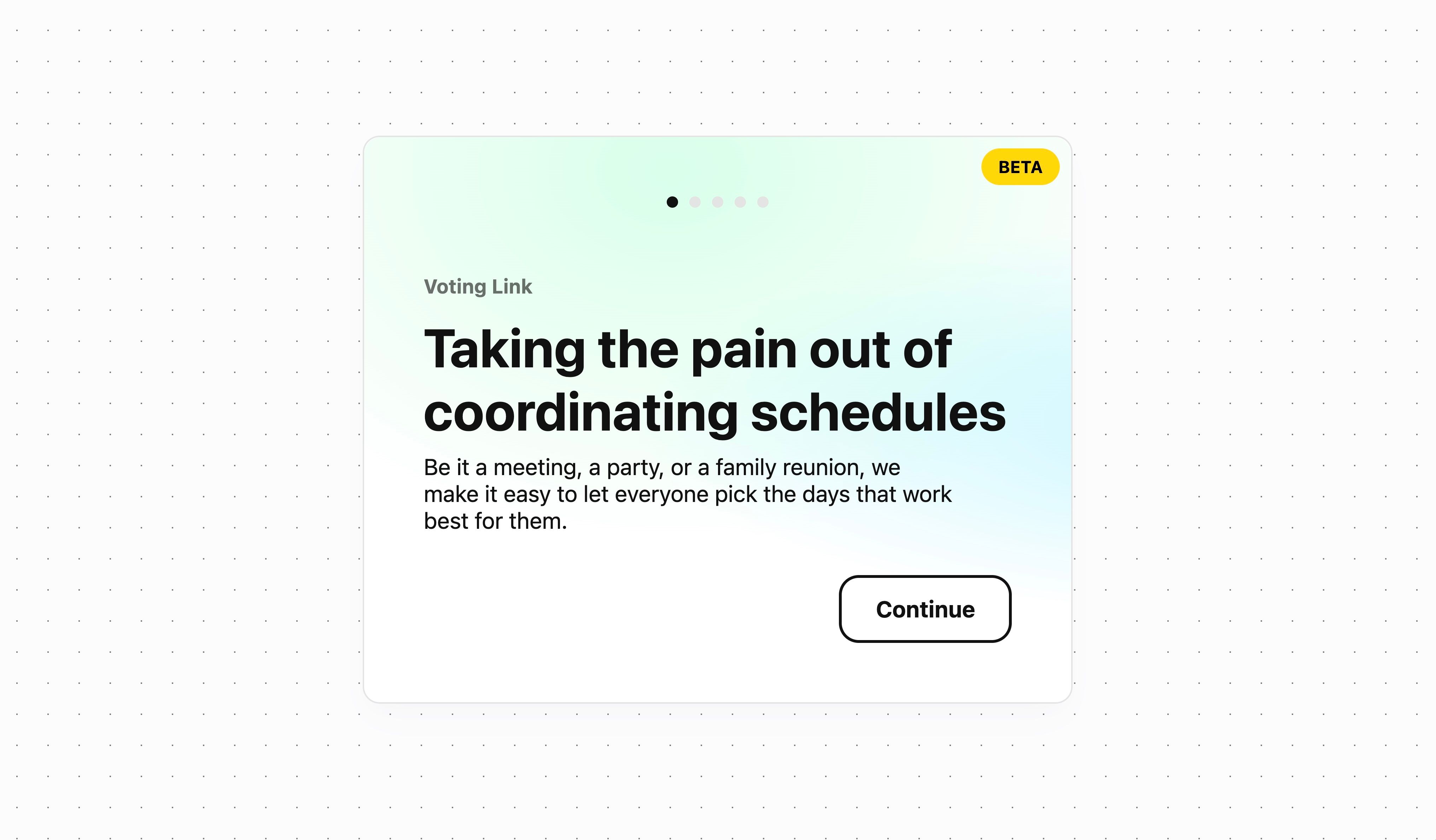 Public app calendar selection interface.