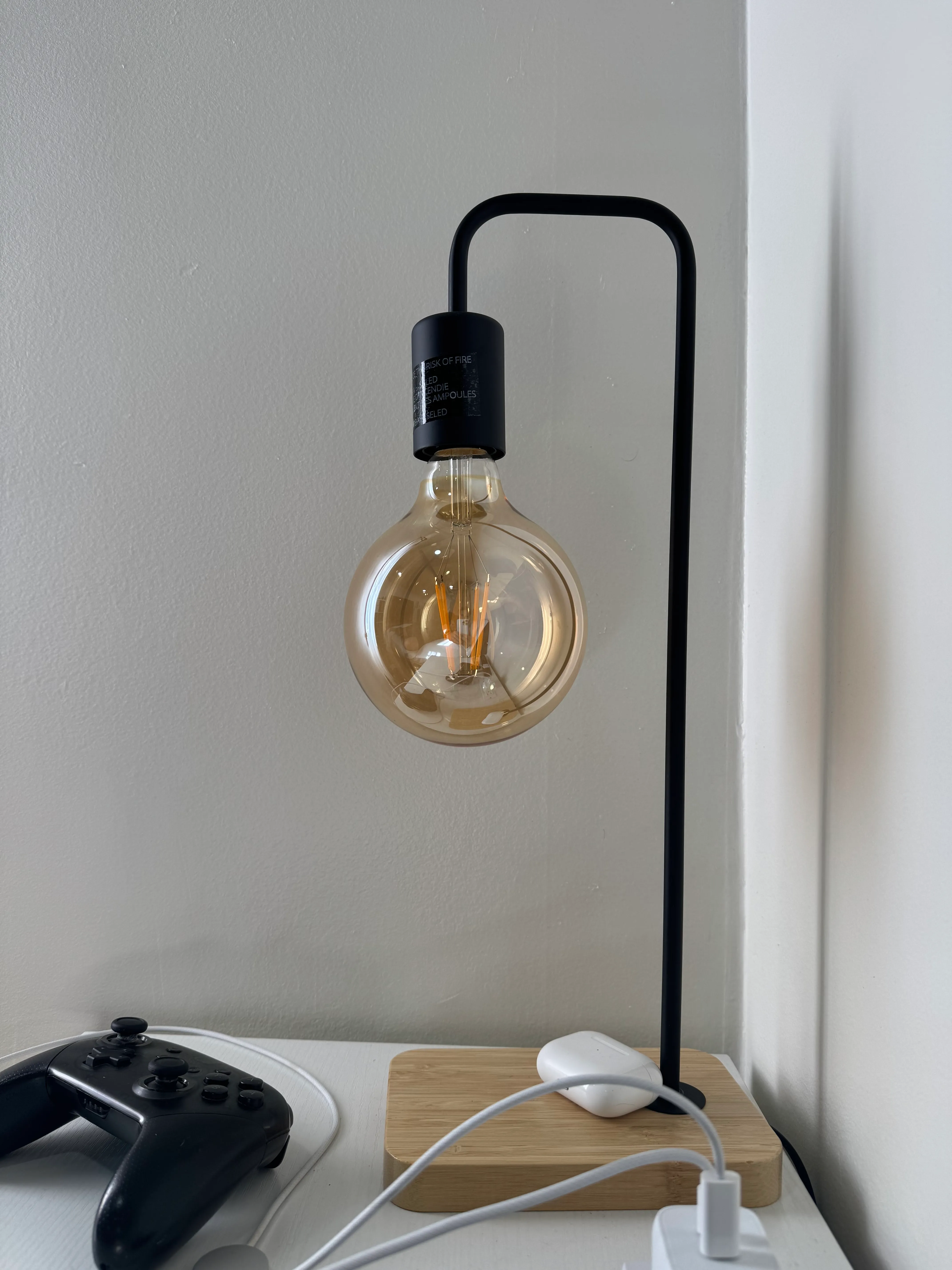 Ensuring the oversize bulb clears the new shade